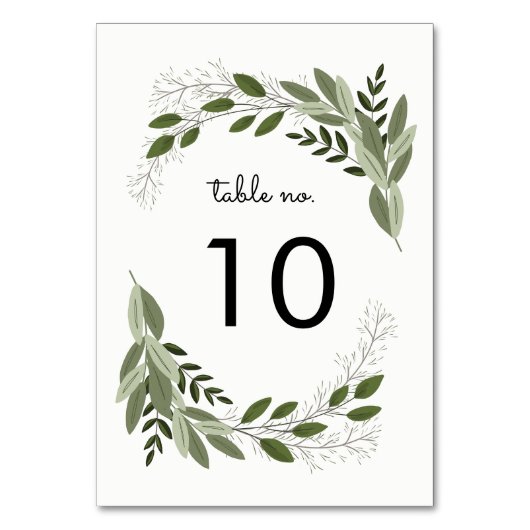 Tabelle Nr. der Hochzeitstiefel Tischnummer (Rückseite)