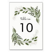 Tabelle Nr. der Hochzeitstiefel Tischnummer (Vorderseite)