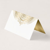 Tabelle Nr. Platzkarte Verziert Gold Mandala Visitenkarten (Rückseite)