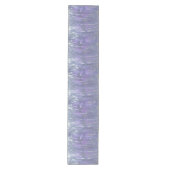 Tabelle Plum | Lila Silber-Spritzer Pinselstrich Mittelgroßer Tischläufer (Vorderseite)