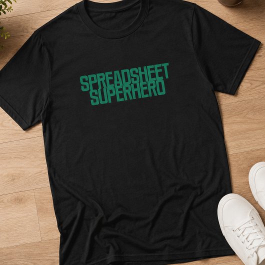 Tabelle Superheld Excel Datenmanagement Design T-Shirt
