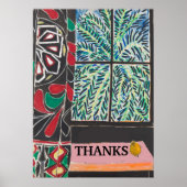 Tabelle unter Fenster, nach Zufriedenheit Poster (Vorne)