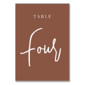 Tabelle vier mit der Rosthandschrift Tischnummer (Vorderseite)