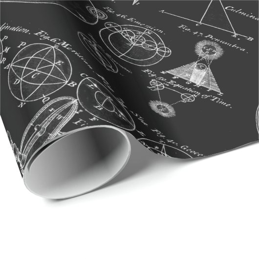 Tabelle von Astronomie Geschenkpapier (Rolleneckpunkt)