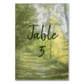 Tabelle "Waldweg" Tischnummer (Rückseite)