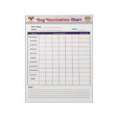 Tabelle zur Impfung von Hunden Notizblock (Rotiert)