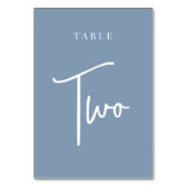 Tabelle ZWEI Tischnummer (Vorderseite)