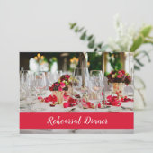 Tabellen-Einstellungs-Proben-Abendessen-Einladung Einladung (Stehend Vorderseite)