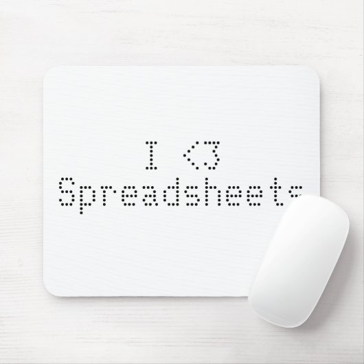 Tabellen I <3 Mousepad (Mit Mouse)