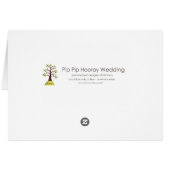 Tabellen-Platzkarte-blaue Blume blüht Hochzeit (Rückseite Horizontal)