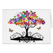 Tabellen-Sitzplatz-Karten - Hochzeit (Vorderseite (Horizontal))