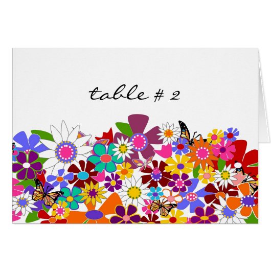 Tabellen-Sitzplatz-Karten - Hochzeit (Vorderseite (Horizontal))