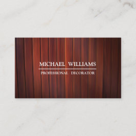 TABELLEN VON BRAUNER MADERA VISITENKARTE