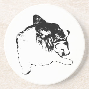 Tabellenbereich: Corgi-Kontur Getränkeuntersetzer