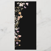 Tabellendekor für das Hochzeitmenü von Black Blume Menükarte (Rückseite)