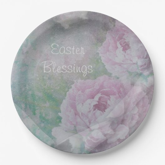 Tabelleneinstellung für Ostersegnung in Pastellfar Pappteller (Vorderseite)
