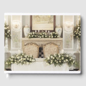 Tabelleneinstellung "Weiße Rosen" Gästebuch (Vorderseite)