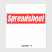 Tabellenkalkulation - Funny Accountant Aufkleber (Blatt)