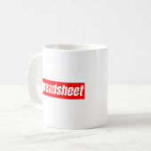Tabellenkalkulation - Funny Accountant Kaffeetasse (Vorderseite Links)