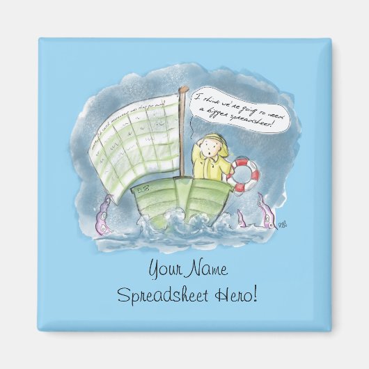 Tabellenkalkulation Hero Stormy Waters Magnet (Vorne)