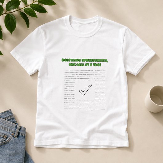 Tabellenkalkulation Meisterschaft Data Analyst Wei T-Shirt