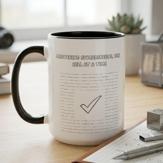 Tabellenkalkulation Meisterschaft Data Analyst Wei Zweifarbige Tasse