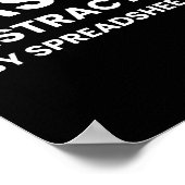 Tabellenkalkulationen Lustiger Buchhalterspruch Poster (Ecke)