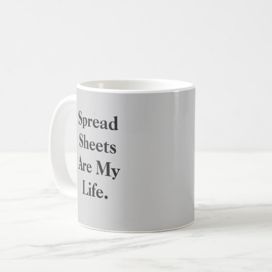 Tabellenkalkulationen sind mein Leben - doppelseit Kaffeetasse (Vorderseite Links)