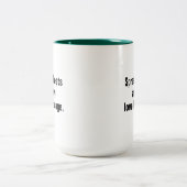 Tabellenkalkulationen sind mein Liebe-Sprachingeni Zweifarbige Tasse (Mittel)