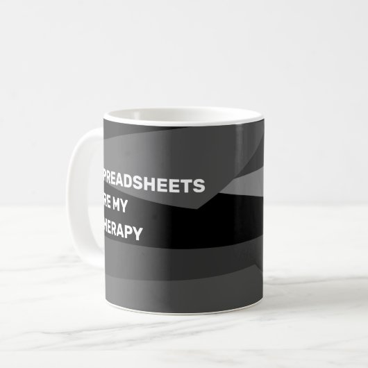 Tabellenkalkulationen sind meine Therapie - Geomet Kaffeetasse (Vorderseite Links)