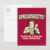 Tabellenkalkulationen: Tragen Sie Ihre Fantasievor Postkarte (Vorne/Hinten)