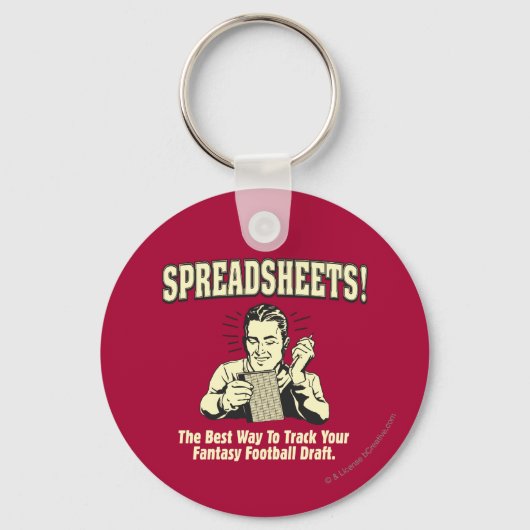 Tabellenkalkulationen: Tragen Sie Ihre Fantasievor Schlüsselanhänger (Vorderseite)