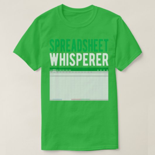 Tabellenkalkulationsprogramm "Whisperer Excel Acco T-Shirt (Design vorne)