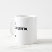 Tabellenkalkulationstabelle Funny Mug Kaffeetasse (Vorderseite Links)