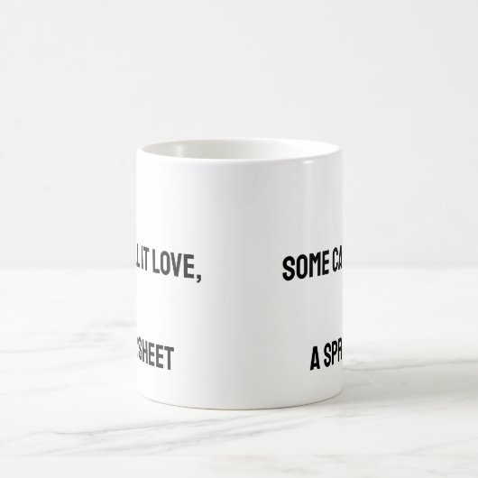 Tabellenkalkulationstabelle Funny Mug Kaffeetasse (Mittel)