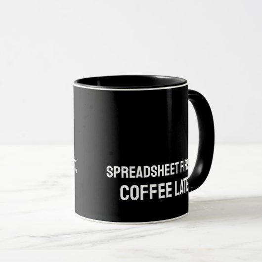 Tabellenkalkulationstabelle Funny Mug Tasse (VorderseiteRechts)