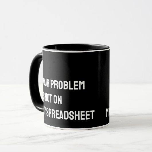 Tabellenkalkulationstabelle Funny Mug Tasse (Vorderseite Links)