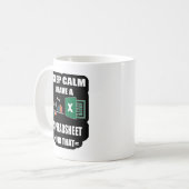 Tabellenkalkulationstabellen, Excel-Tasse-Shortcut Kaffeetasse (Vorderseite Links)
