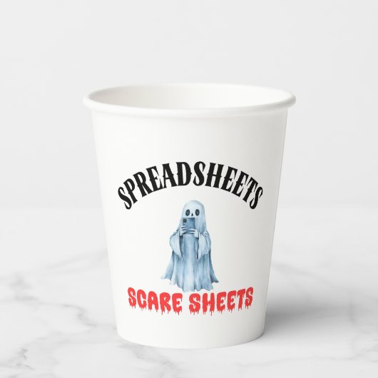 Tabellenkalkulationstabellen Pappbecher (Rückseite)