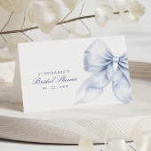 Tabellenkarte "Blue Bow Brautparty Name" Tischnummer