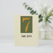 Tabellenkarte der Foto-Zahl 7 Postkarte (Stehend Vorderseite)