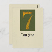 Tabellenkarte der Foto-Zahl 7 Postkarte (Vorne/Hinten)