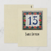 Tabellenkarte der Fotozahl 15 Postkarte (Vorne/Hinten)