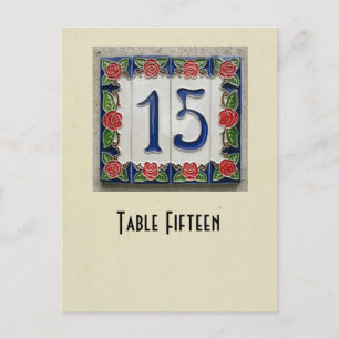 Tabellenkarte der Fotozahl 15 Postkarte