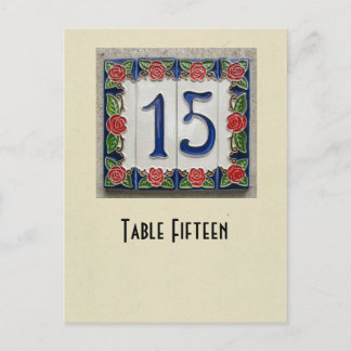 Tabellenkarte der Fotozahl 15 Postkarte