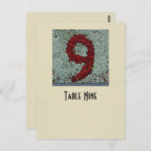 Tabellenkarte der Fotozahl 9 Postkarte (Vorne/Hinten)