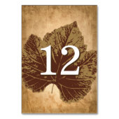 Tabellenkarte für Herbst | Rustikale Hochzeit im H Tischnummer (Rückseite)