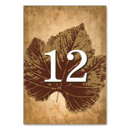 Tabellenkarte für Herbst | Rustikale Hochzeit im H Tischnummer