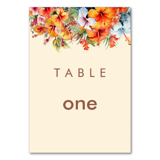 Tabellenkarte Tischnummer (Vorderseite)