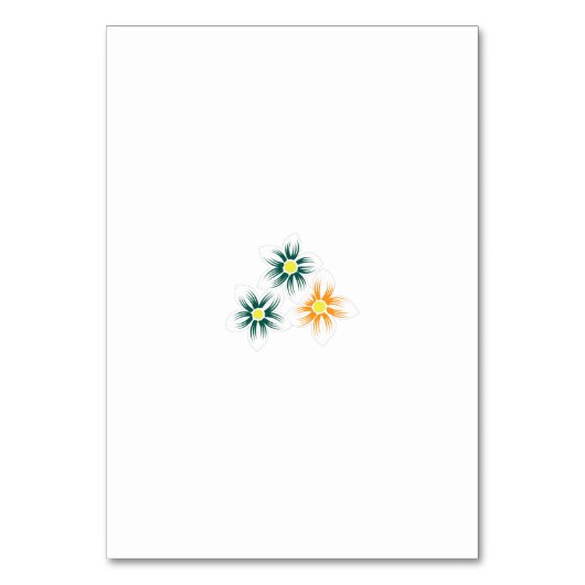 Tabellenkarte Tischnummer (Vorderseite)